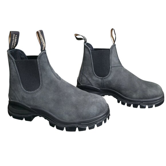 Blundstone 2238 Rustic Black Chelsea Leather Lug Boot Size 7.5 - Picture 4 of 10